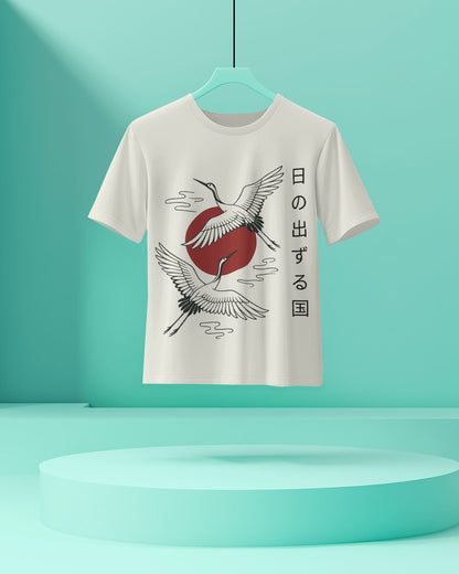 Land of Rising Sun- Men Half Sleeve Round Neck T-shirt
