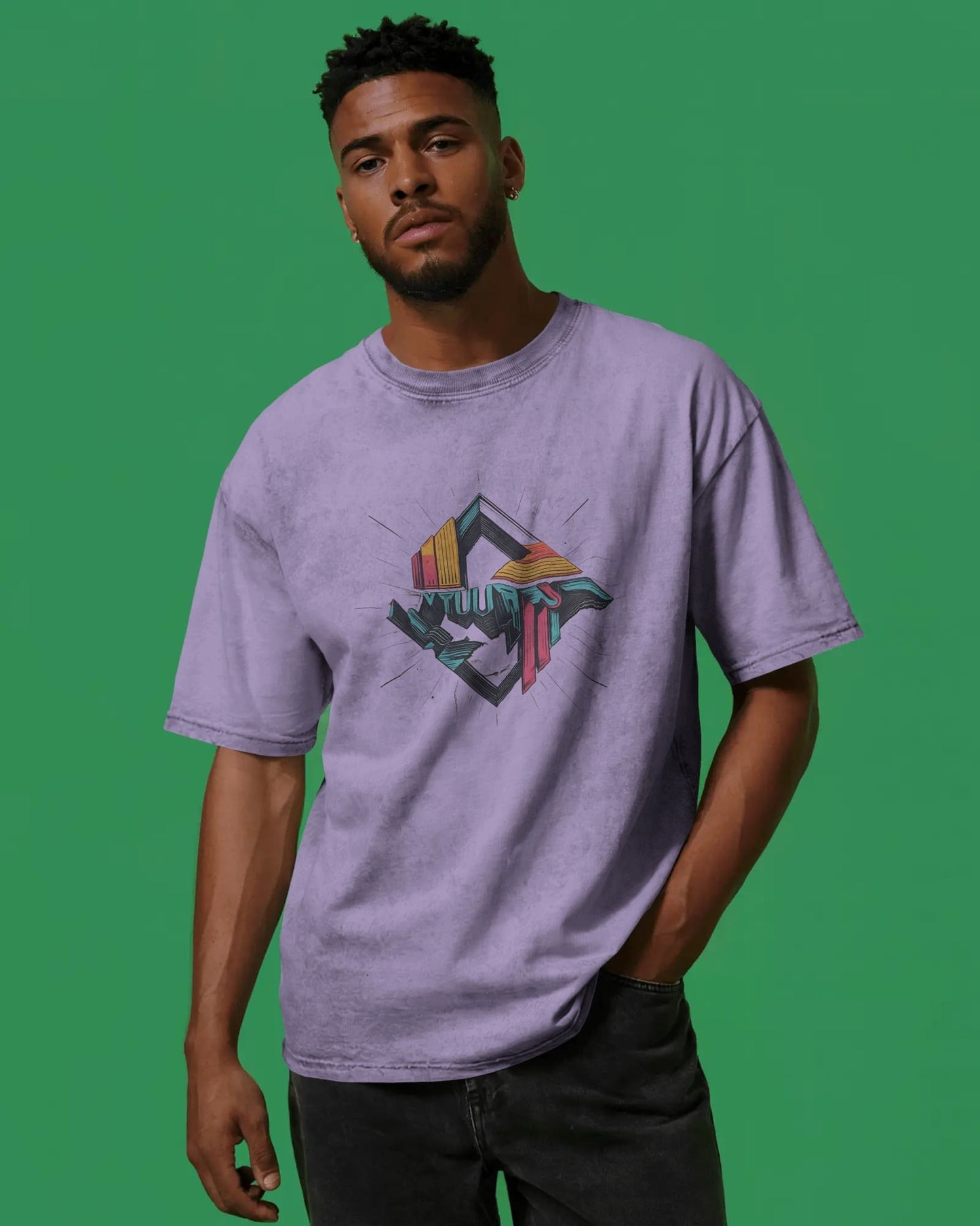Illuded Art  Work- Men Oversize T-shirt