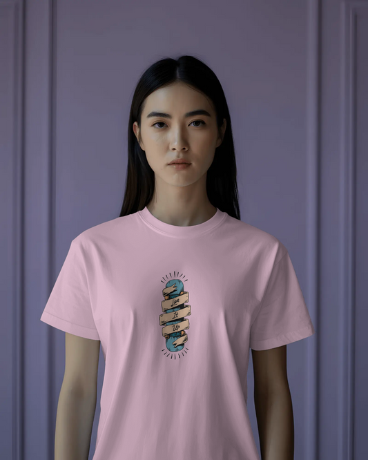 Live It Up- Women Half Sleeve Round Neck T- shirt