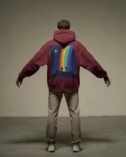 Rainbow Sketch- Men hoodie