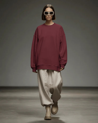 Plain Sweatshirts- Women