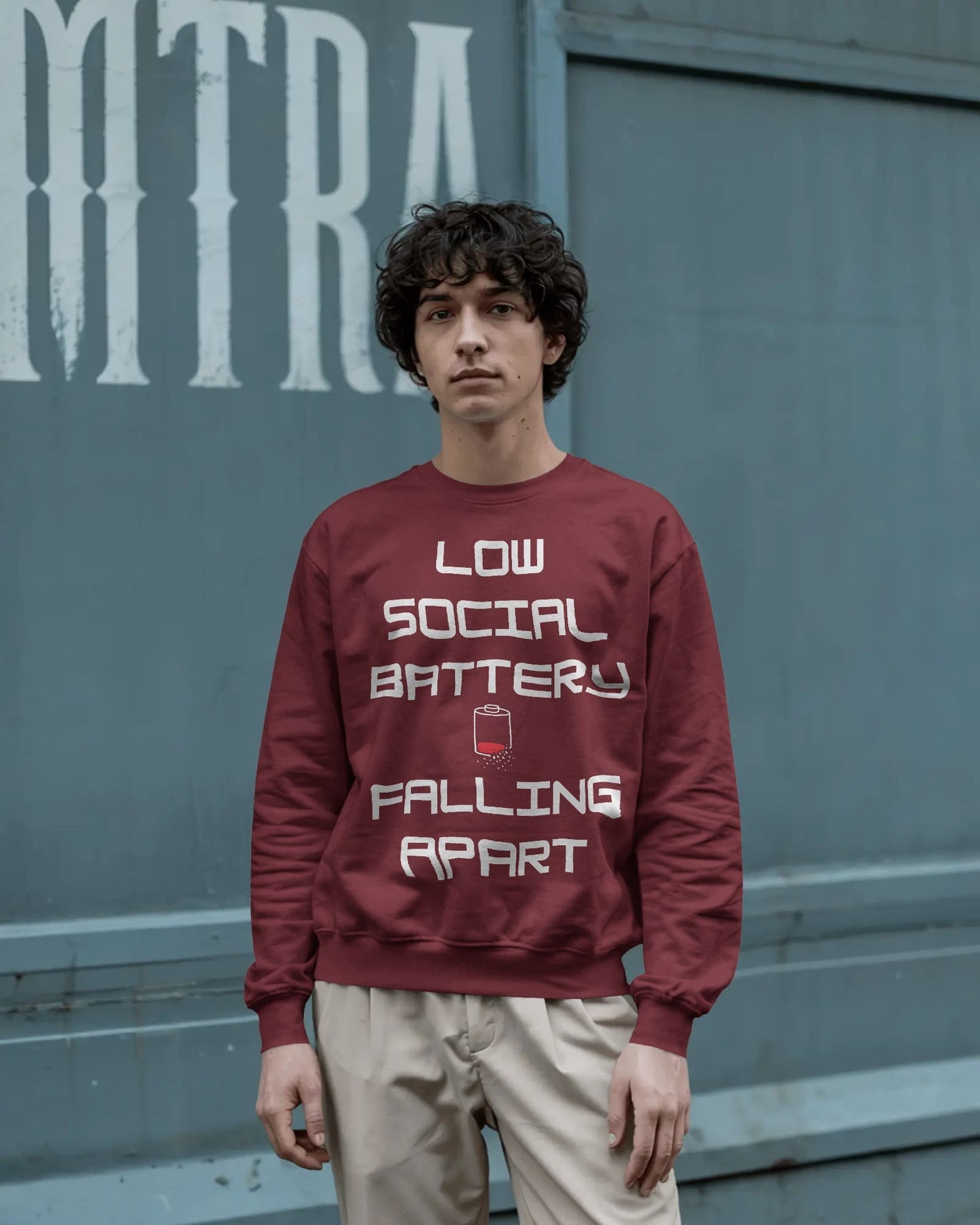 Low Social Battery- Men Sweatshirt