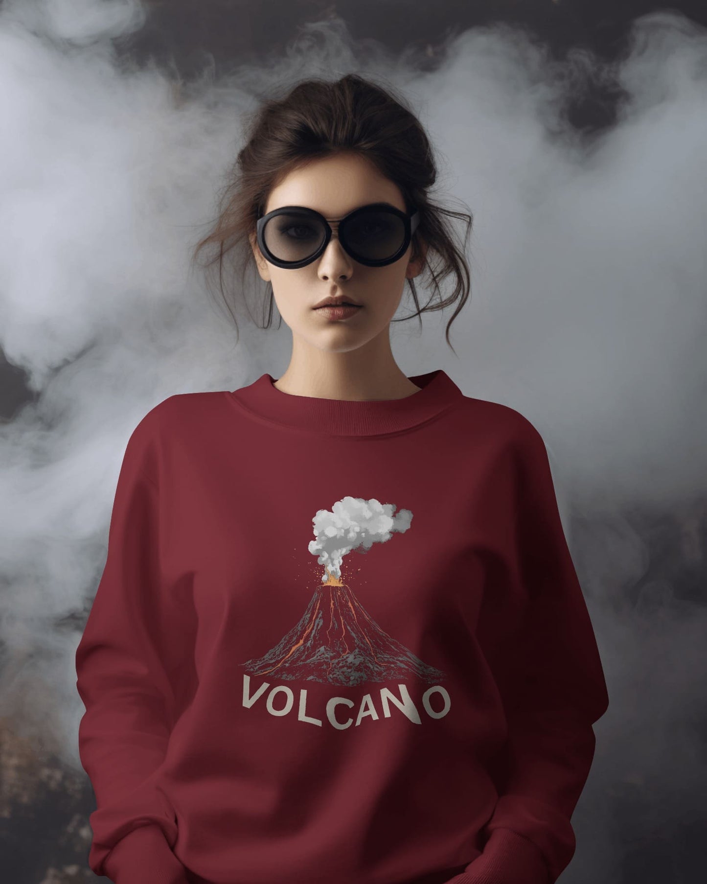 Volcano Eruption- Women Sweatshirt