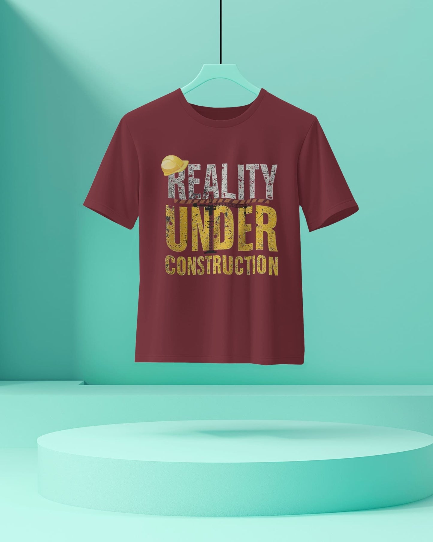 Reality under Construction- Men Half Sleeve Round Neck T-Shirt