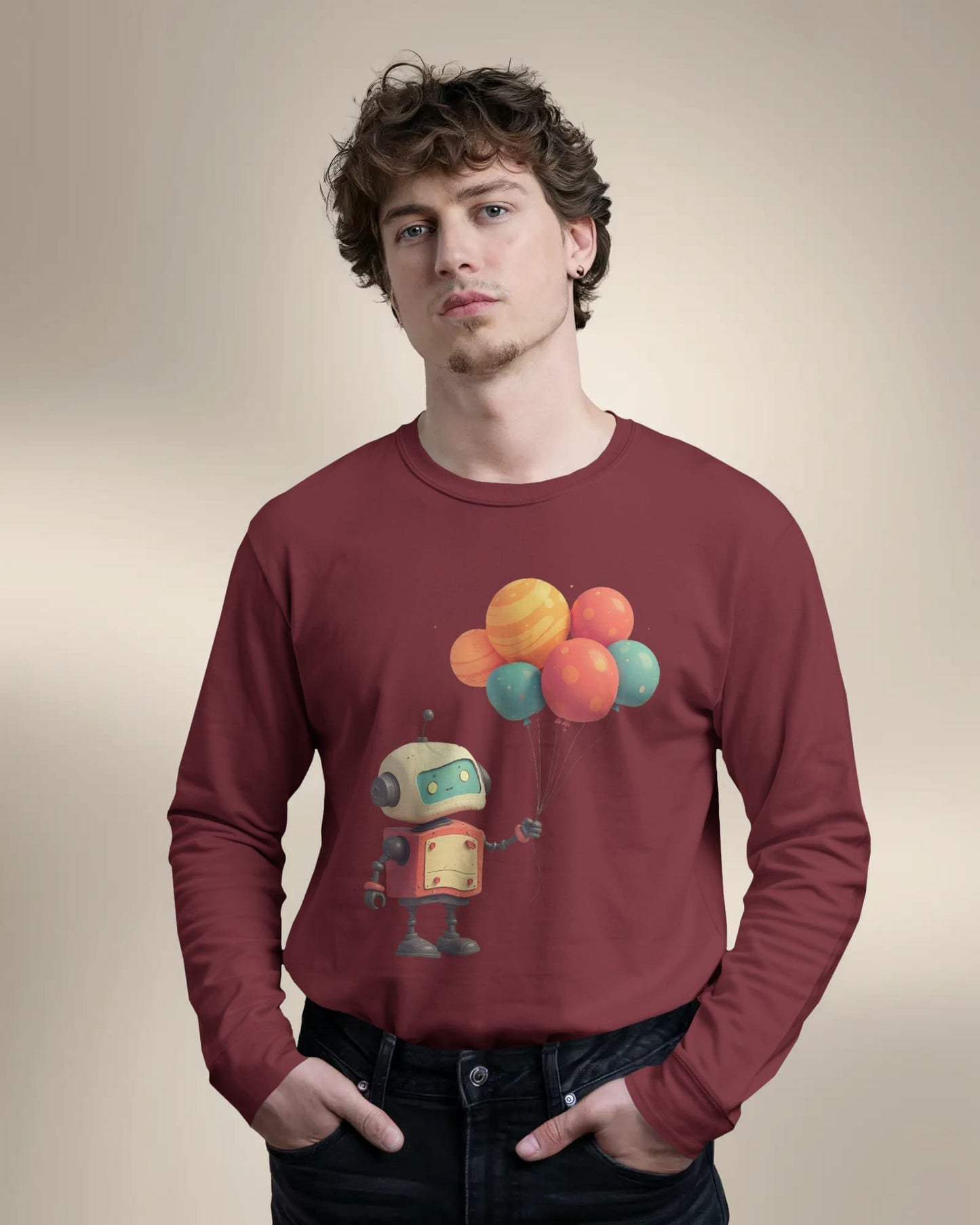 Robot- Men Full Sleeve T-shirt