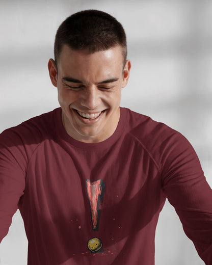 Exclamatory mark- Men Full Sleeve T-shirt