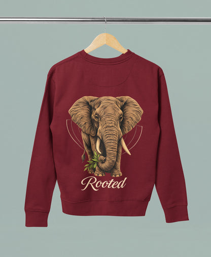 Rooted Elephant-Women Sweatshirt