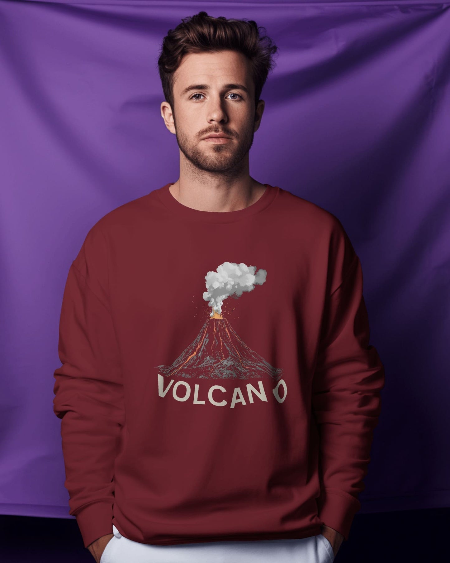 Volcano Eruption- Men Sweatshirt