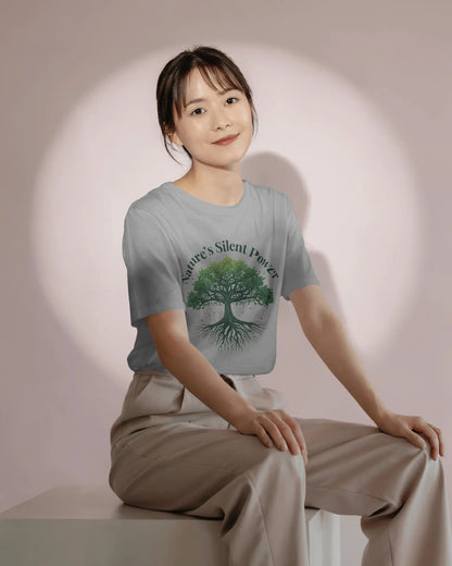 Nature's Silent Power- Women Half Sleeve Round Neck T-shirt