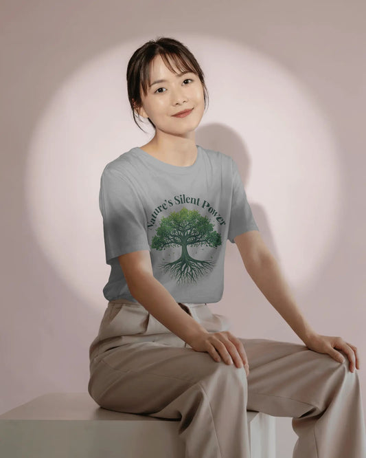 Nature's Silent Power- Women Half Sleeve Round Neck T-shirt