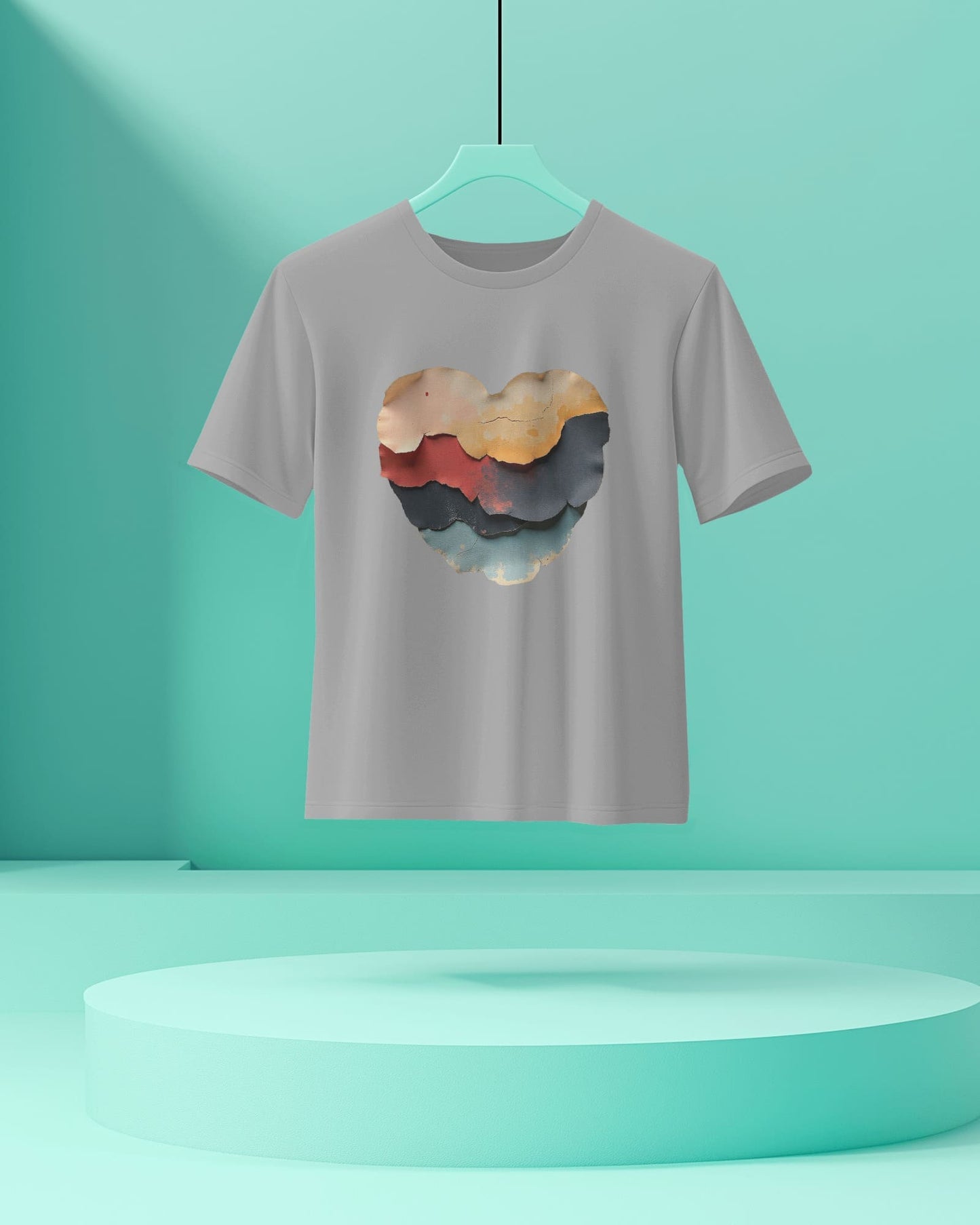 Abstract Heart- Women Half Sleeve Round Neck T-shirt