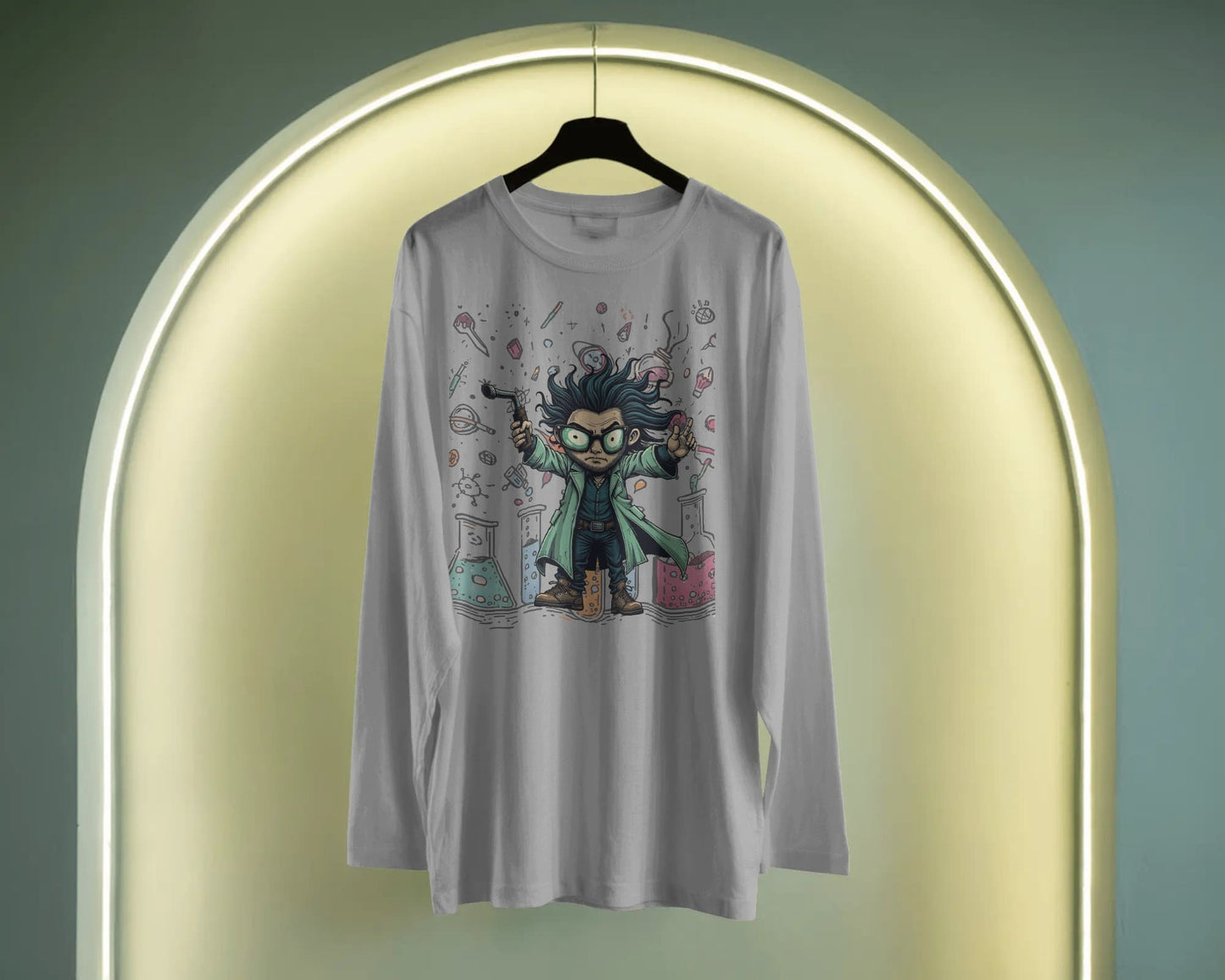 Scientists Experiment- Men Full Sleeve T-shirt