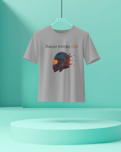 Race Mode: ON- Men Half Sleeve Round Neck T-shirt