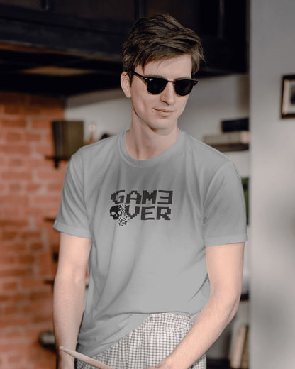 Game Over- Men Half Sleeve Round Neck T-Shirt