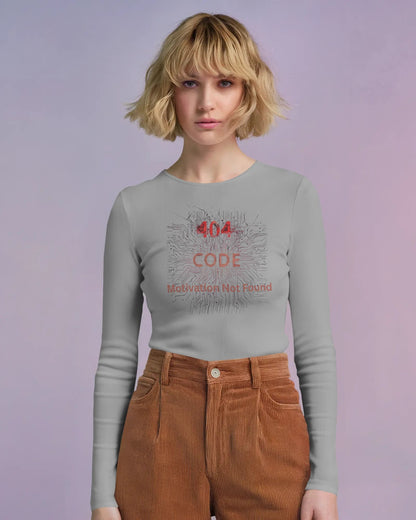 Error 404 Code- Women Full Sleeve T-shirt
