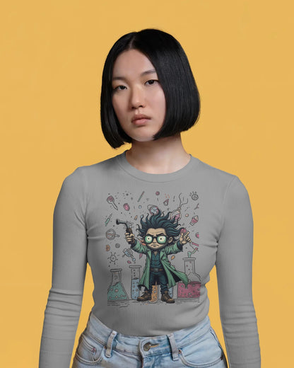 Scientists Experiment- Women Full Sleeve T-shirt
