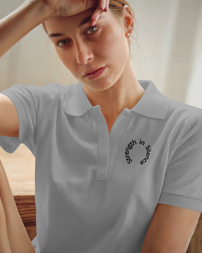 Strength In Silence-Women Polo T-shirt