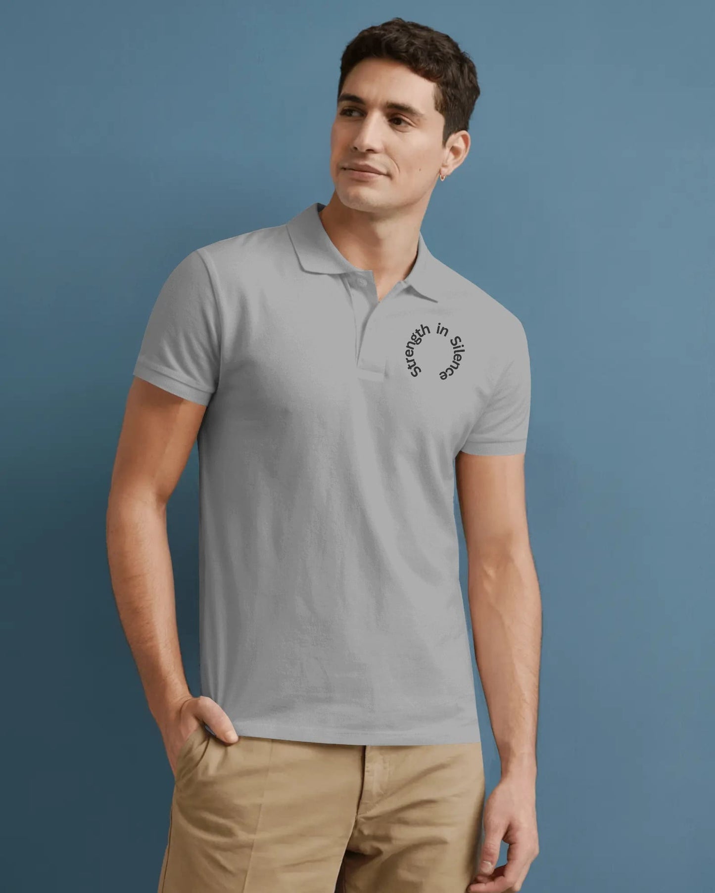 Strength In Silence-Men Polo T-shirt