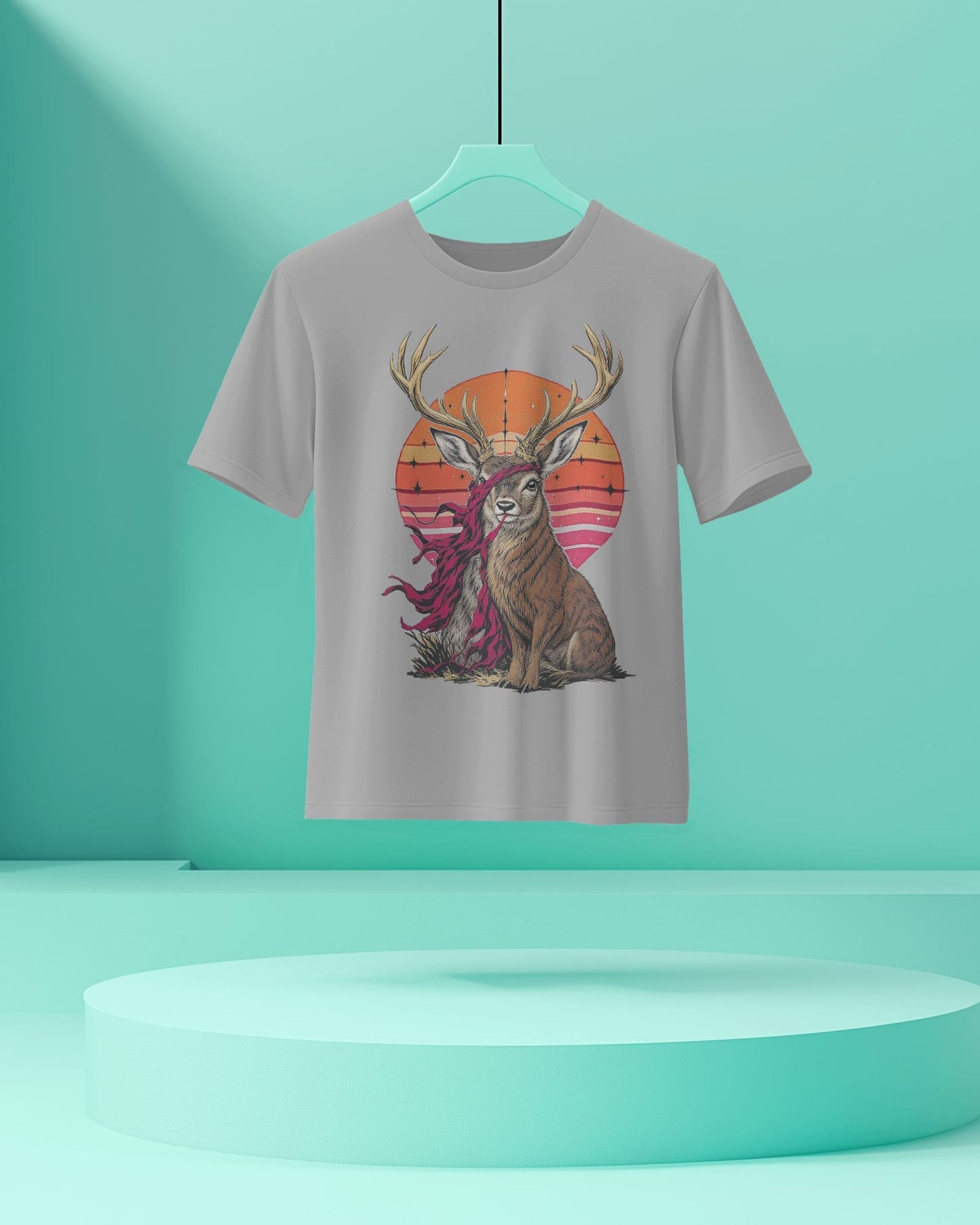 Deer- Women Half Sleeve Round Neck T-shirt