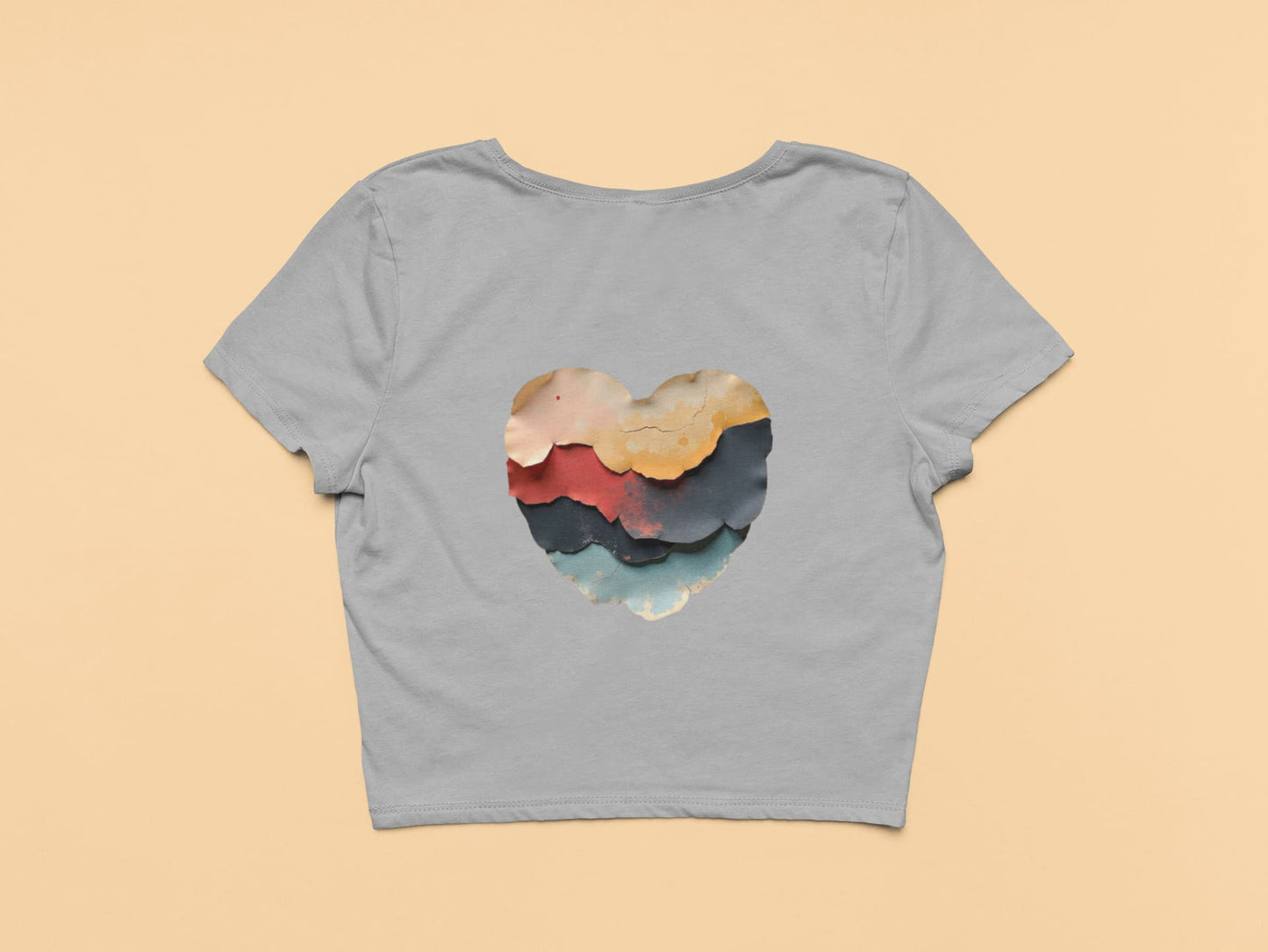 Abstract Heart- Crop Top