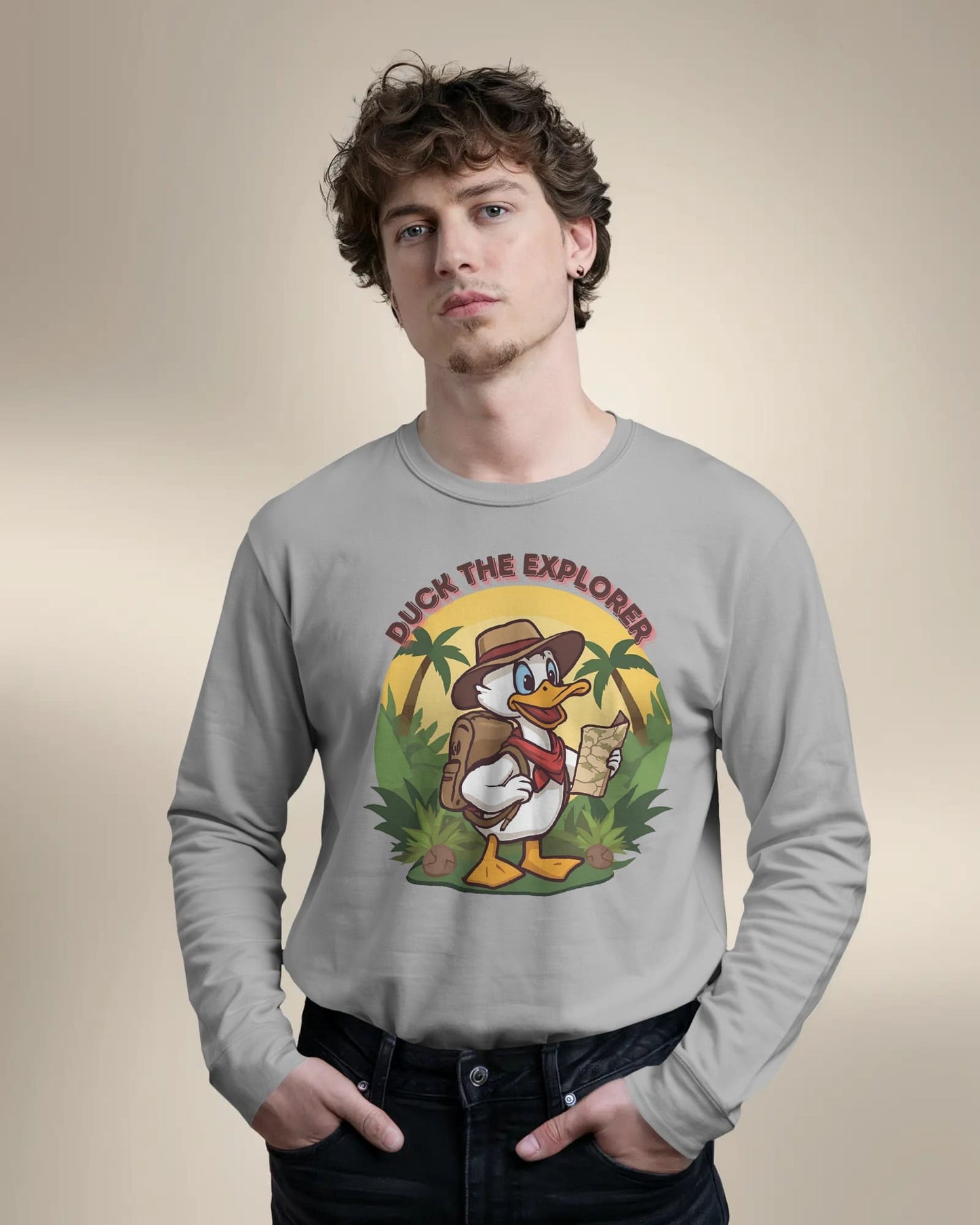 Duck the Explorer- Men Full Sleeve T-shirt