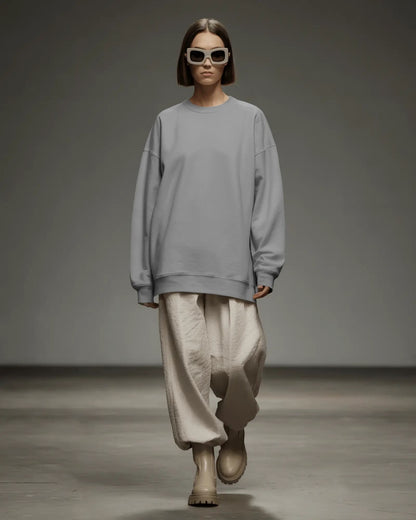 Plain Sweatshirts- Women