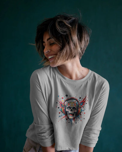 The Skull Art- Women Full Sleeve T-Shirt