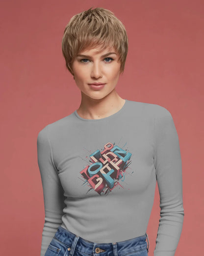 Illusion Word- Women Full Sleeve T-shirt
