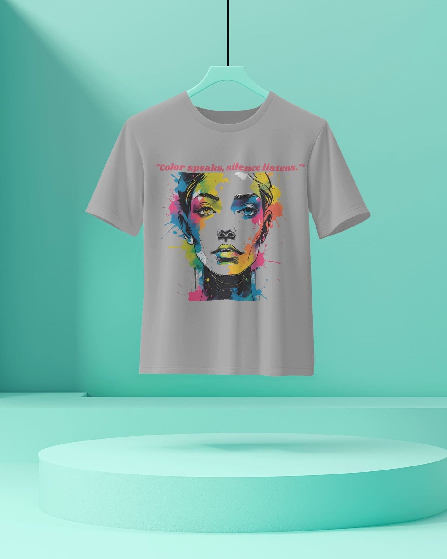 Color Speaks Women Art- Women Half Sleeve Round Neck T-shirt
