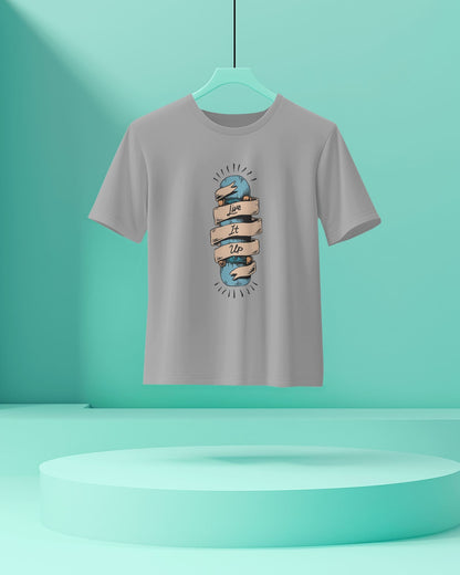 Live it Up- Men Half Sleeve Round Neck T-shirt