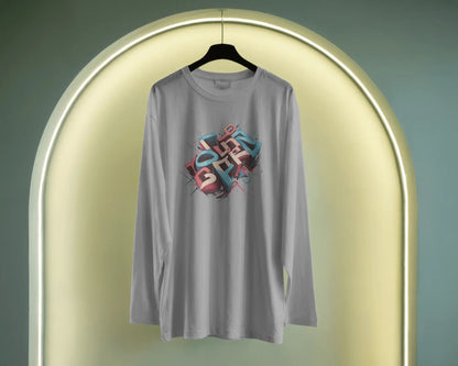 Illusion Word- Men Full Sleeve T-shirt