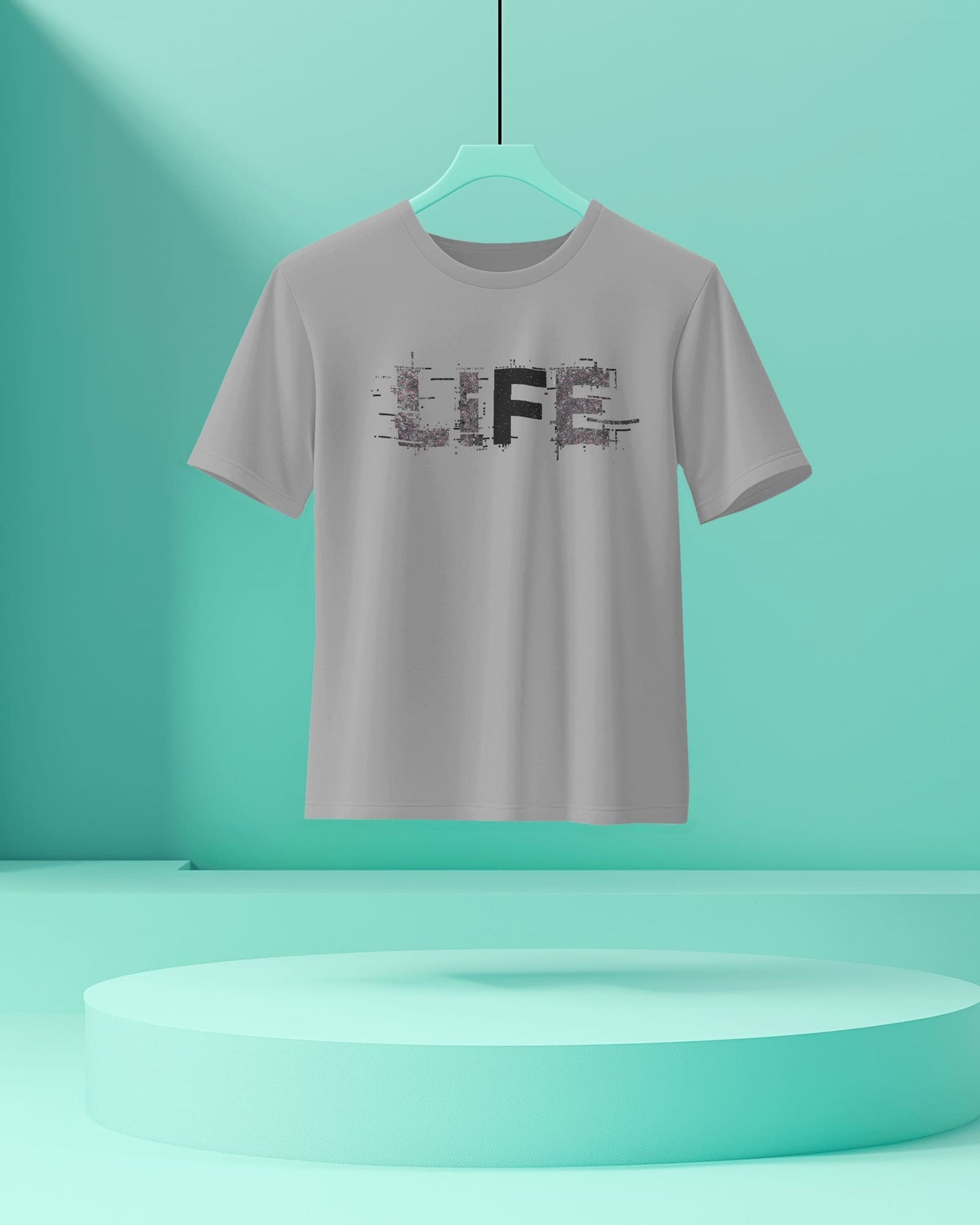 Life Abstract- Men Half Sleeve Round Neck T-Shirt