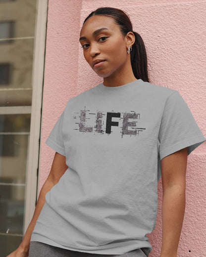 Life Abstract- Women Half Sleeve Round Neck T-Shirt