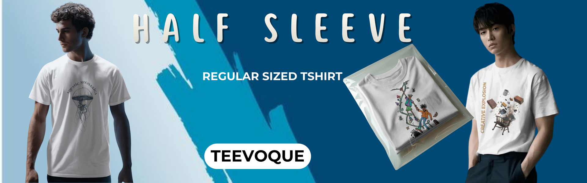 Half Sleeve Round Neck T shirt-men