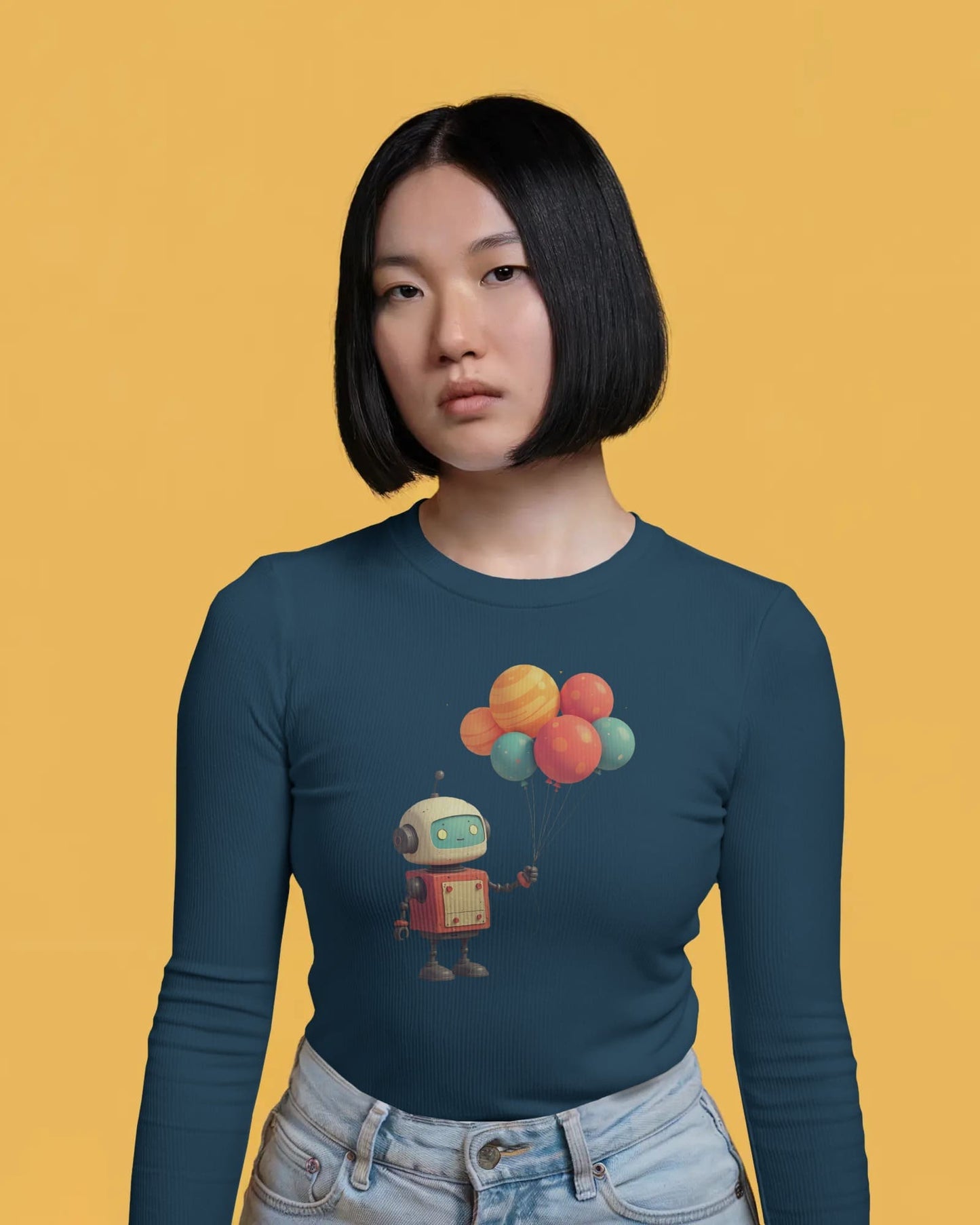 Robot- Women Full Sleeve T-shirt