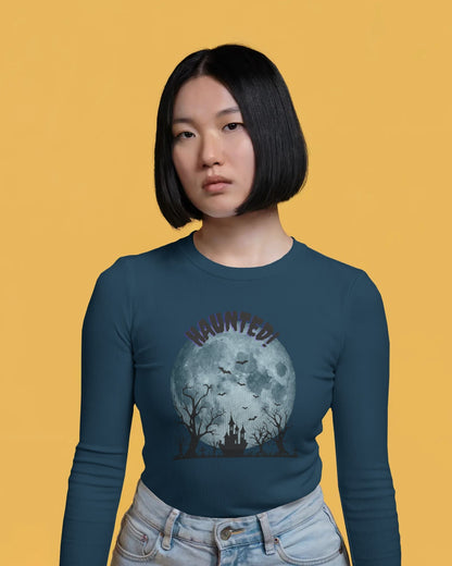 Haunted View- Women Full Sleeve T-shirt