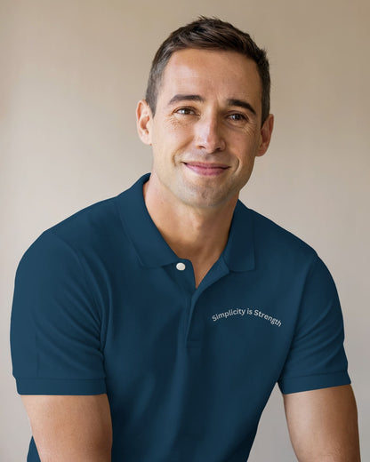 Simplicity in Strength- Men Polo T-shirt