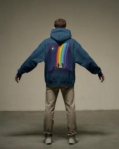 Rainbow Sketch- Men hoodie