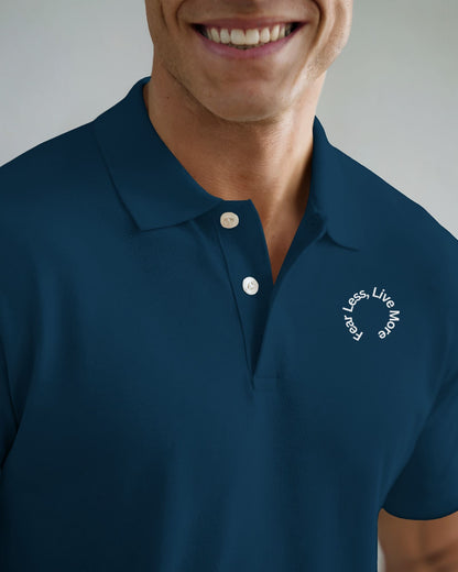 Fear Less Live More- Men Polo T-shirt