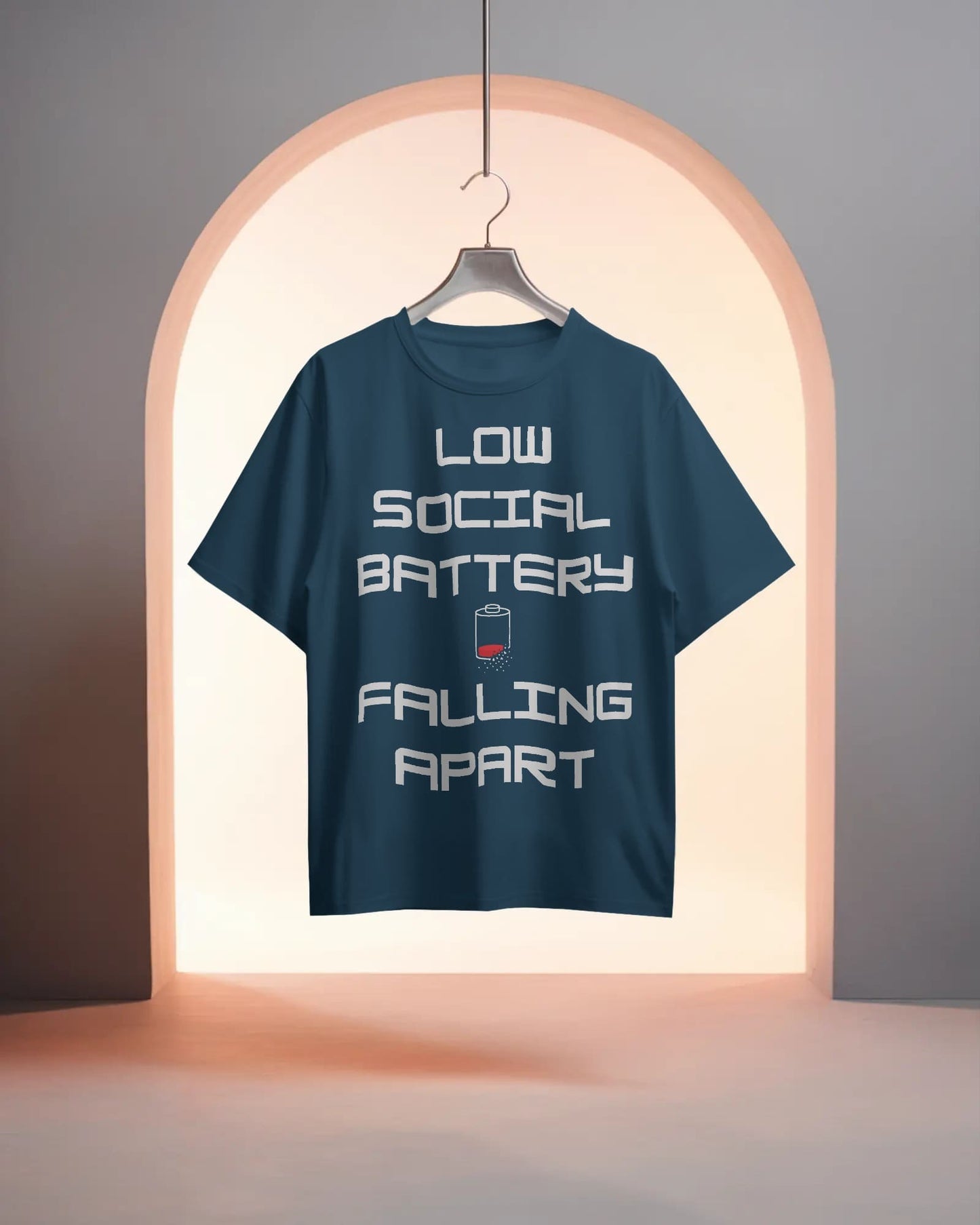 Low Social Battery-Men Oversize T-shirt