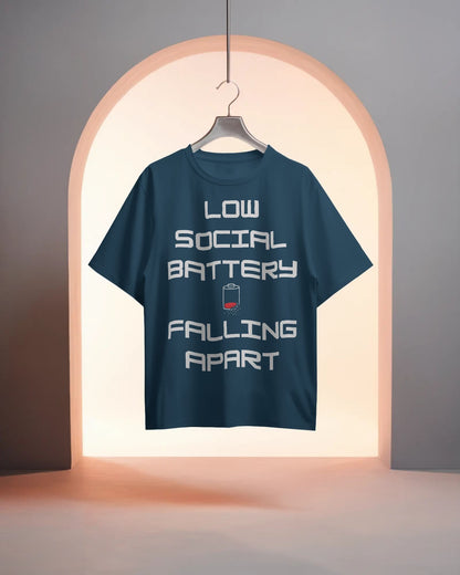 Low Social Battery-Men Oversize T-shirt