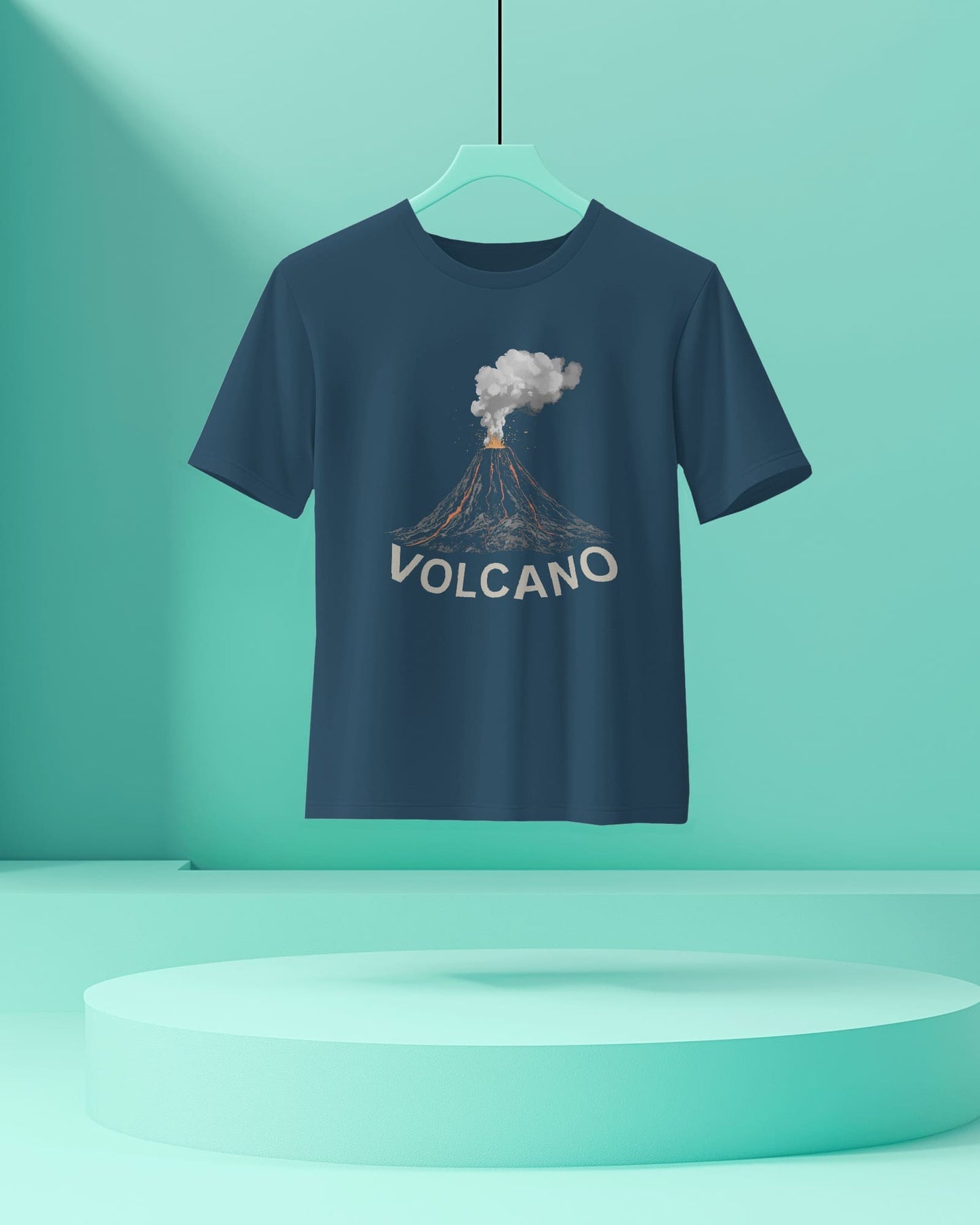 Volcano Eruption- Women Half Sleeve Round Neck T-shirt