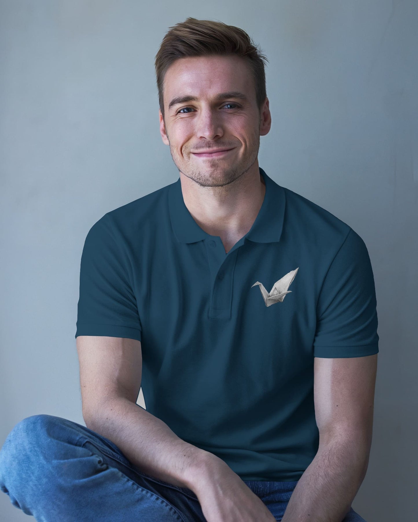 Paper Crane- Men Polo T-shirt