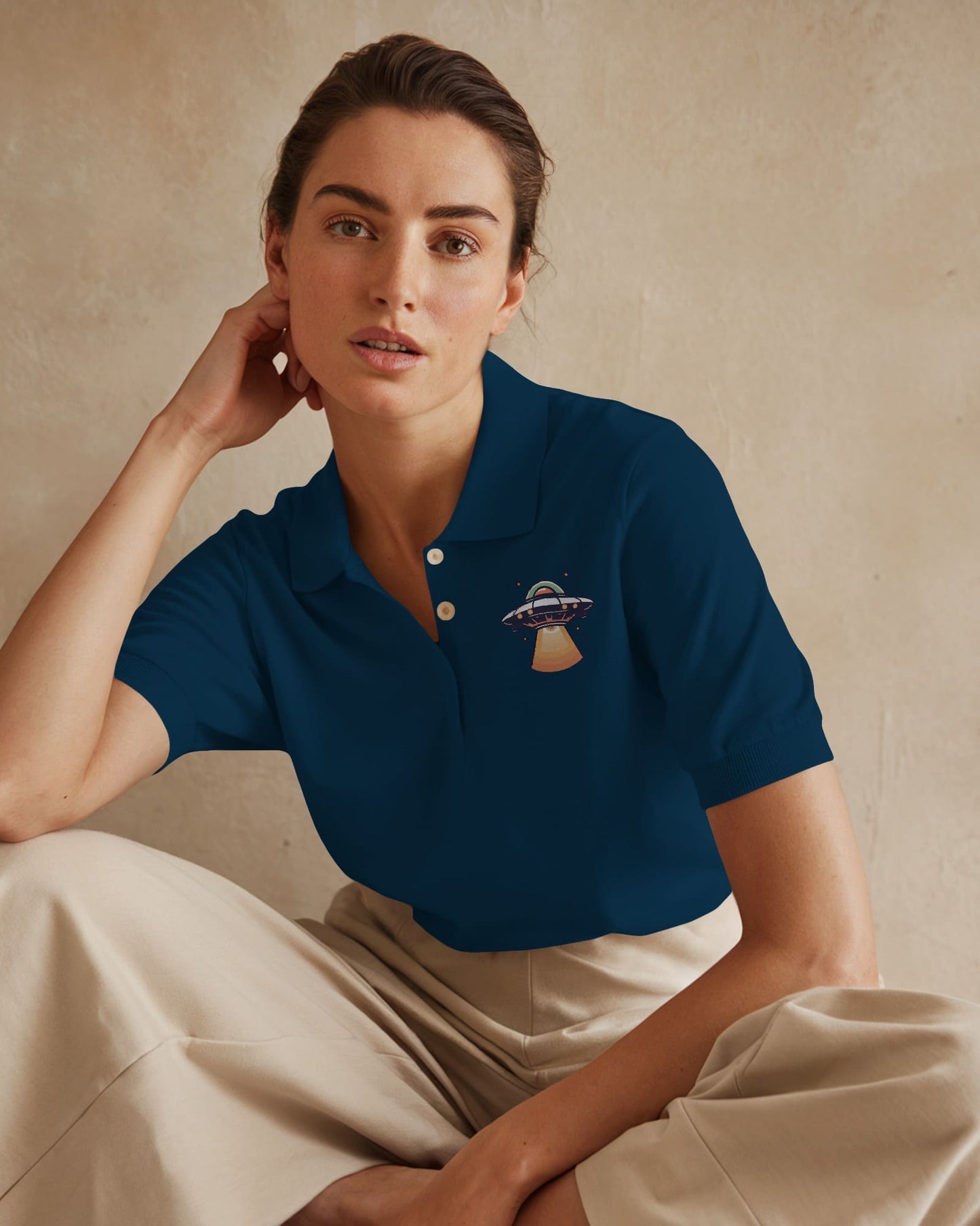 Spaceship-Women Polo T-shirt