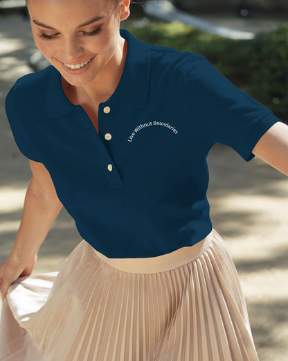 Live without Boundaries- Women polo T-shirt