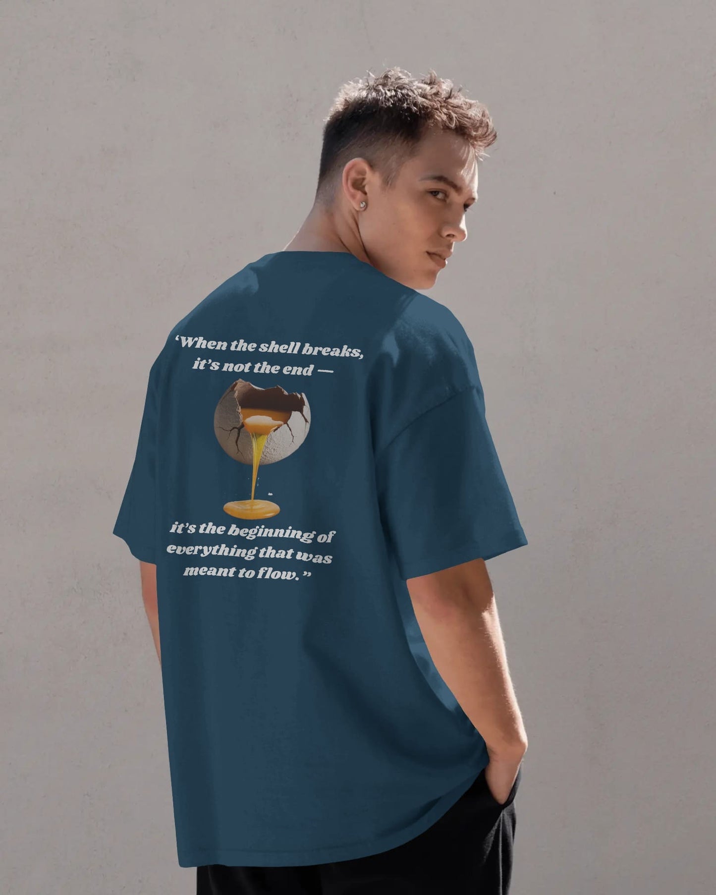 Moon Shell Breaks- Men Oversize T-shirt