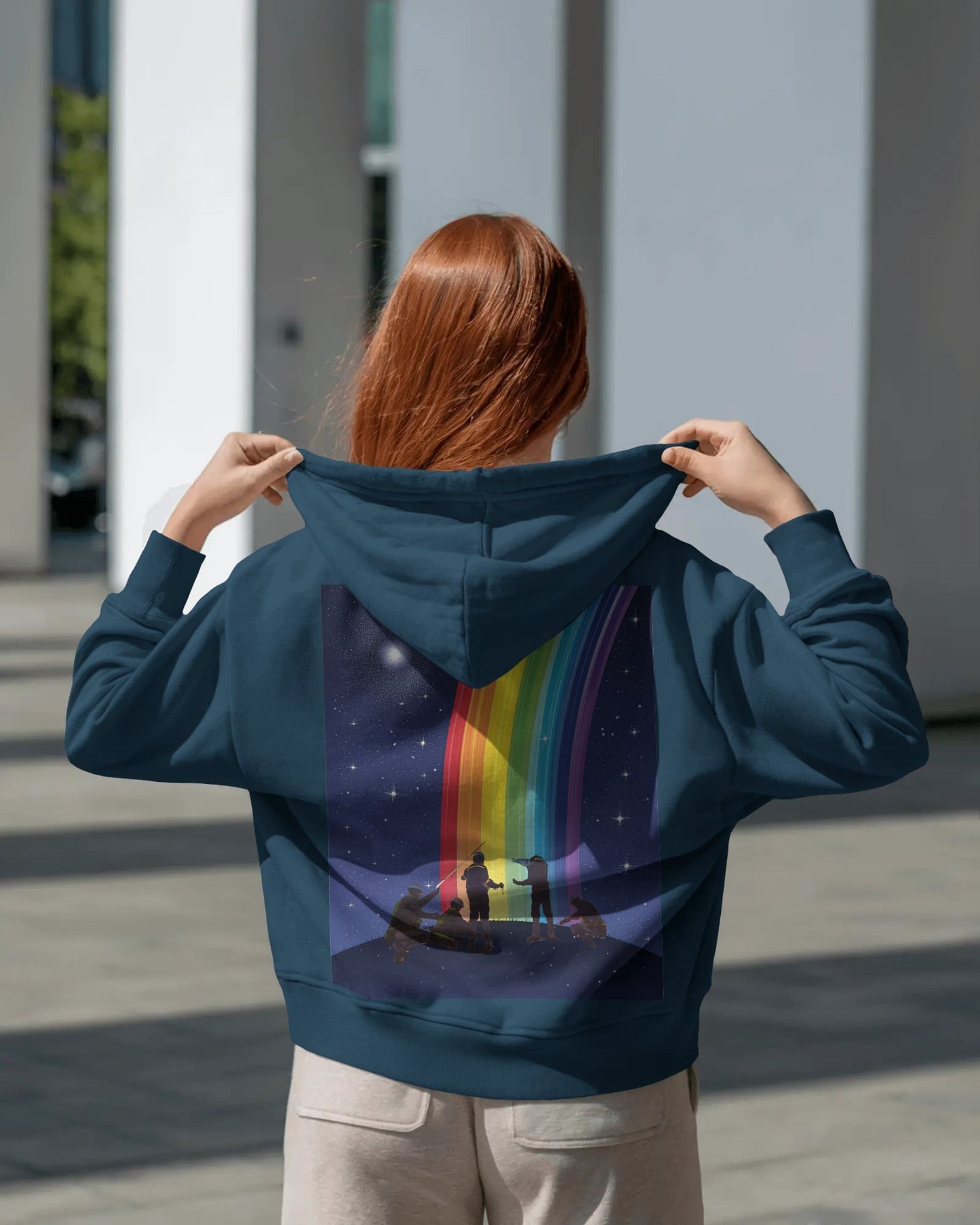 Rainbow Sketch- Women hoodie