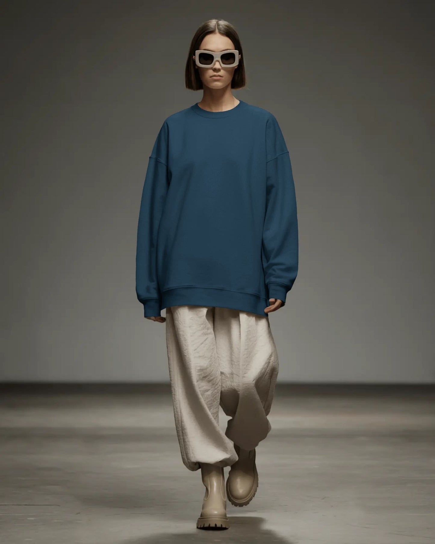 Plain Sweatshirts- Women