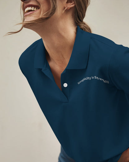 Simplicity in Strength- Women Polo T-shirt