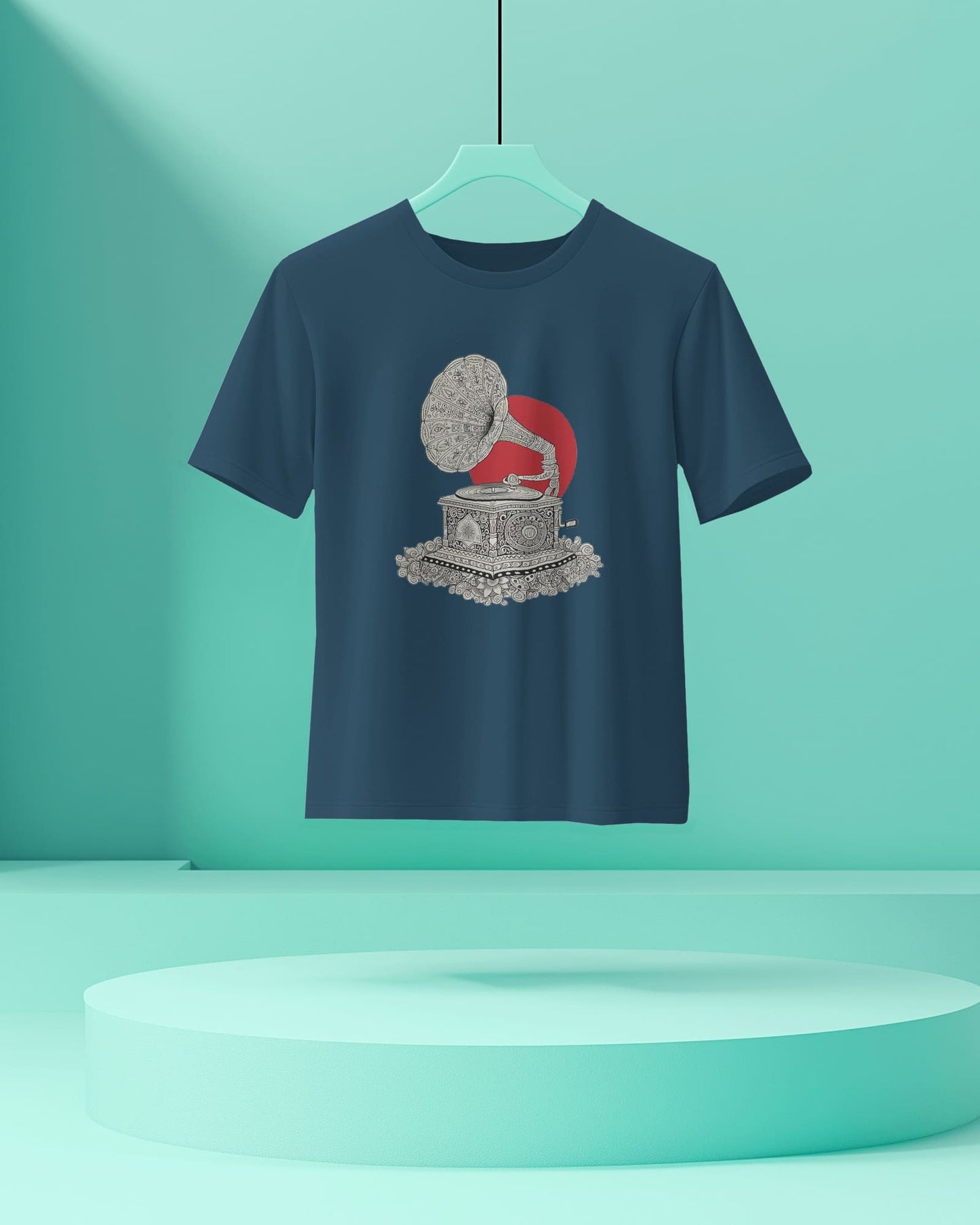 Mandala Music - Women Half Sleeve Round Neck T-shirt